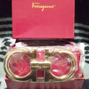 Red ferragamo belt